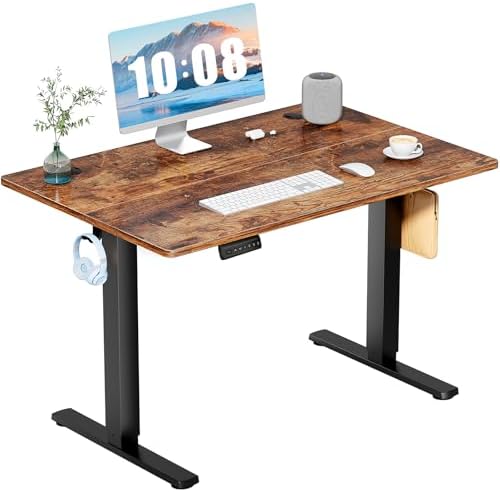 DUMOS 40 Inch Electric Standing Desk, Memory Adjustable Home Office Desk