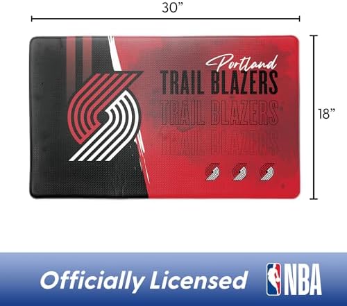 Northwest NBA Portland Trail Blazers Embossed Anti-Fatigue Mat, Cushioned Kitchen Floor Rug, Non-Slip PVC Standing Comfort, 18 x 30 in