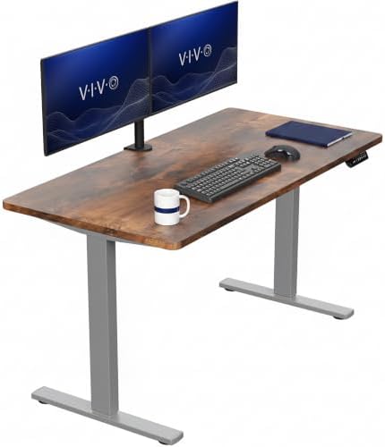 VIVO Rustic Vintage Brown 55 x 28 in Standing Desk, DESK-KIT-1G55N