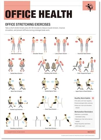 inkfonts Office Stretching Exercises Poster