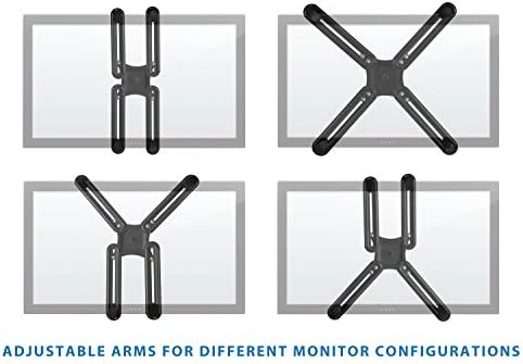 Mount-It! Non-VESA Monitor Mount Adapter Kit – Universal VESA Mount Adapter for 13–27 Inch LCD LED Screens, Converts to 75x75 & 100x100, Heavy Duty Steel Bracket for Desk