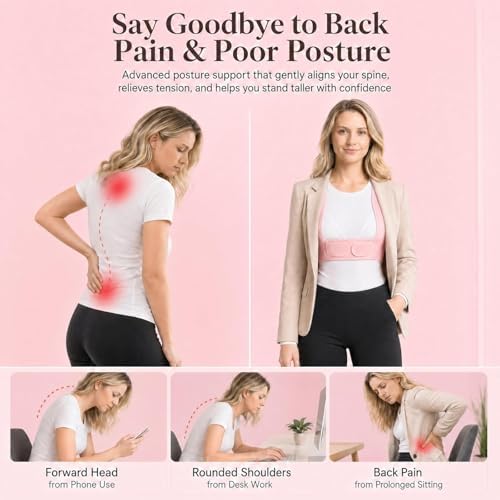Back Brace Posture Corrector for Women - Adjustable Posture Brace for Women Under Clothes - Back Brace for Posture Upper Back Support - Invisible Comfort for Office Daily Wear - Comfortable Hunchback Slouching for Neck Shoulder Back Straightener(Medium)