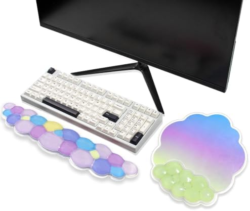 Gel Cloud Wrist Rest and Mouse Pad Support Set - Office Accessories