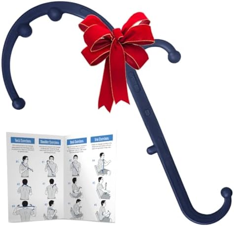 LiBa Back and Neck Massager Trigger Point Hook Therapy Tool Navy