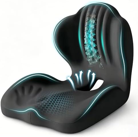 Ergonomic Seat Cushion for Office Chair with Lumbar Support