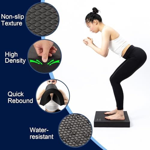StrongTek Foam Balance Pad, Extra-Wide 19 x 15.8 x 2.4 in, Non-Slip TPE