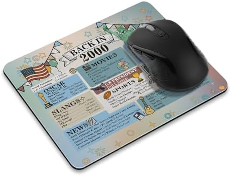 Non-Slip Rectangle Mousepad, WIRESTER Back in 2000 Year Mouse Pad for Home, Office and Gaming Desk