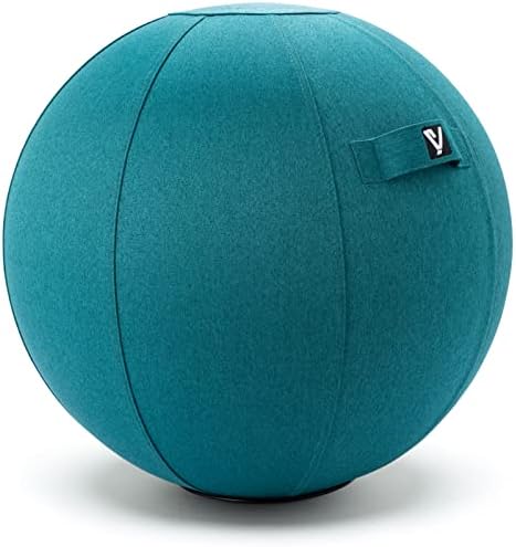 Sitting Ball Chair for Office and Home, Pilates Exercise Yoga Ball with Cover for Balance, Stability and Fitness, Ergonomic Posture Exercise Ball Seat with Handle and Pump