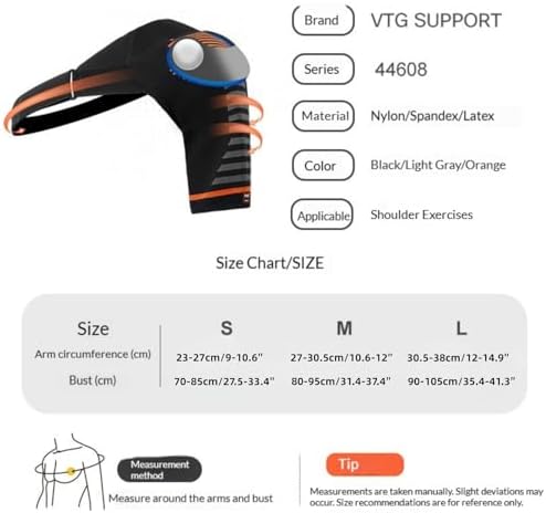 1 Pack Adjustable Shoulder Brace with Shock-Absorbing Gel Pad