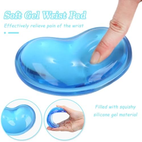 Gel Keyboard & Mouse Wrist Rest Set - Keyboard Wrist Rest Pad & Mouse Support for Office Gaming Pad Computer Laptop Ergonomic Comfortable Pain Relief- Pad Set (Mouse Support Set)