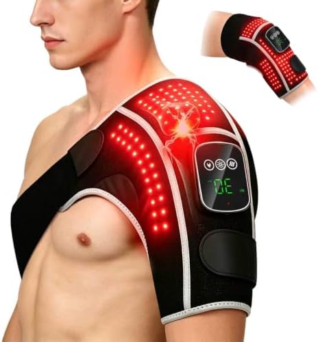 Cordless Red Light Therapy for Shoulder & Knee with Vibration Massage&Heat