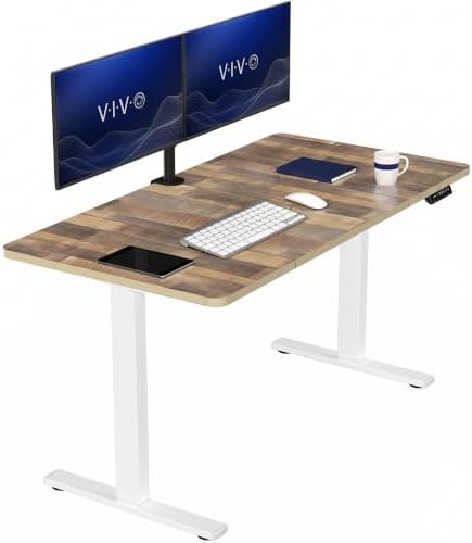 VIVO Reclaimed Wood 60 x 30 in Standing Desk, DESK-KIT-1W6P-30