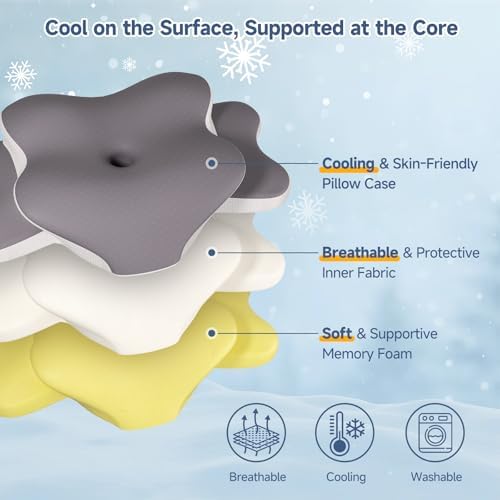 Sleep Apnea Pillow Ergonomic Cervical Neck Pillow for Pain Relief