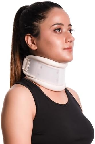 Wonder Care Rigid Cervical Collar Plastic Neck Support Brace Adjustable Height Collar Support Brace Wraps Aligns & Stabilizes Vertebrae Neck Brace for Neck Pain & Spine Pressure for Men and Women
