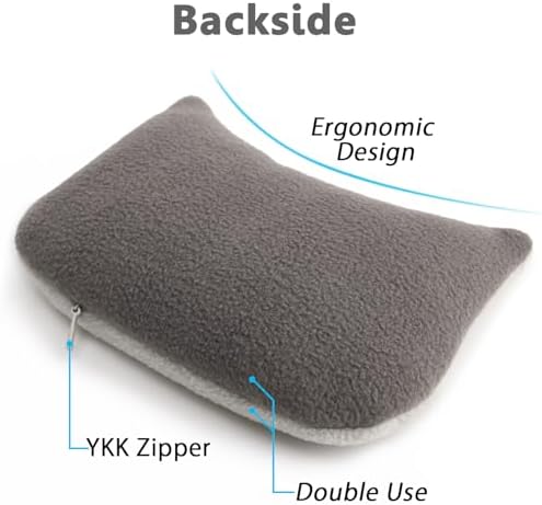 Large Mouse Wrist Rest Bean Bag, Ergonomic Mouse Support Pad Filled Ergo Beads for Computer, Laptop, PC Gaming (Gray)