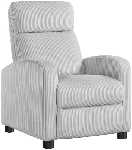 Yaheetech Recliner Chair with 3 Adjustable Angles Armchair Light Gray