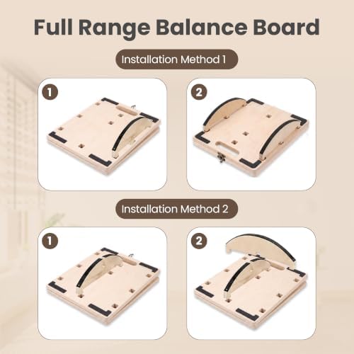 3-in-1 Slant Board for Calf Stretching, Adjustable Incline Board, 4 Angles 30° to 45°, 20° Balance & Wobble Board with 180°/360° Rotation, Non-Slip Physical Therapy Equipment, Standing Desk, 300 LBS