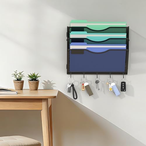 Gawerk Hanging Wall File Organizer, 3 Tier