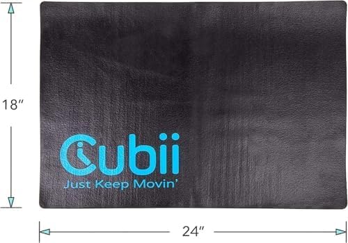 Cubii Non-Slip Mat for Under Desk Ellipticals, Floor Protection, 24" x 18"