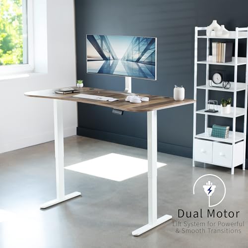 VIVO Reclaimed Wood 60 x 24 in Standing Desk, DESK-KIT-E2W1P