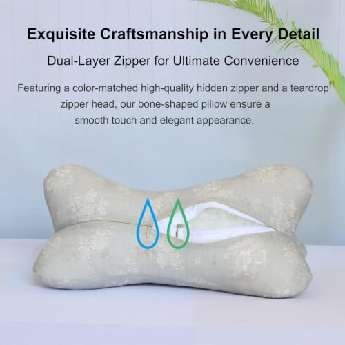 Neck & Cervical Pillows Dog Bone Shaped Travel Neck Pillows With Washable Removable Cover For Car Bus Truck Driving Comfort Head Rest Support Bone Pillows For Neck Chiropractic Pillow ( Size : F )