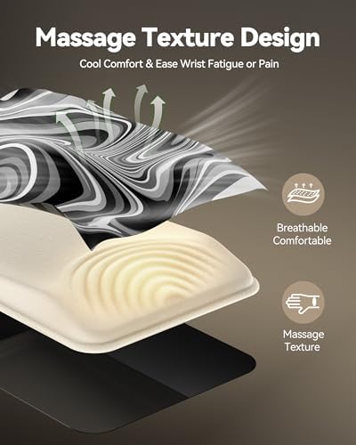 TECKNET Ergonomic Mouse Pad with Wrist Rest, All-Day Comfort & Pain Relief