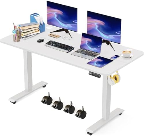 48'' × 24'' Height Adjustable Electric Standing Desk with Wheel