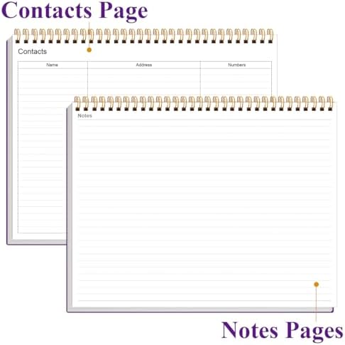 Weekly Productivity Planner - 8.5" x 11" Dashboard Desk Notepad Has 6 Focus Areas to List Tasks for Goals, Projects, Clients, Academic or Meal-Organize Your Daily Work Efficiently, 54 Weeks, Purple