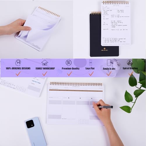 ZERONE CENTRE Ultimate Productivity Notepad Suite - Set of 3 Notebooks
