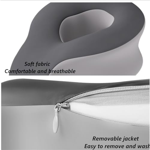 chislim Ergonomic Memory Foam Office Pillow for Napping & Sleeping, Washable Cover, Chest-Support Design, Compact & Portable