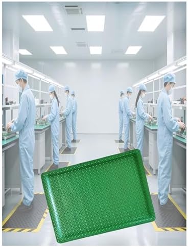 20mm Thick Anti-Fatigue Floor Mat, Cushioned & Static-Safe, Beveled Edge Design, Durable Standing Pad for Workshops & Labs, Green, 130x100 cm,Green,130x100 cm