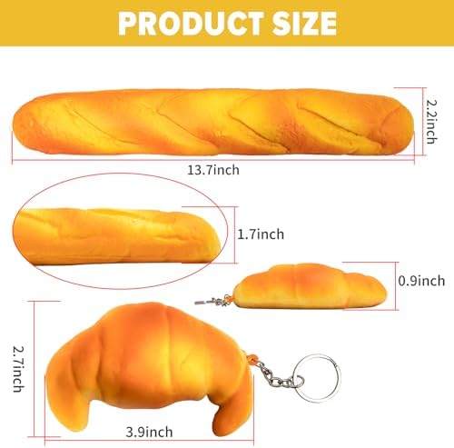 Soft Toast Bread Baguette Shape Anti-Skid Keyboard Wrist Rest Support for Office,Computer,Laptop& Mac,Slow Bounces Back Foam for Easy Typing & Pain Relief