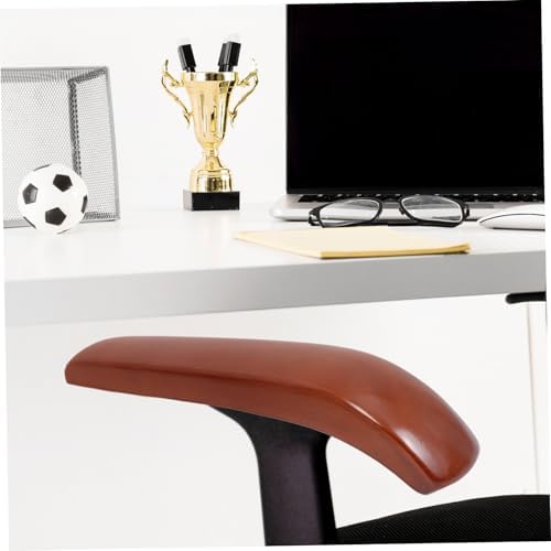 ARTIBETTER 3pairs Ergonomic Wooden Office Chair Armrest Pads Easy to Install Oak Armrests for Comfort and Support Swivel and Executive Chairs