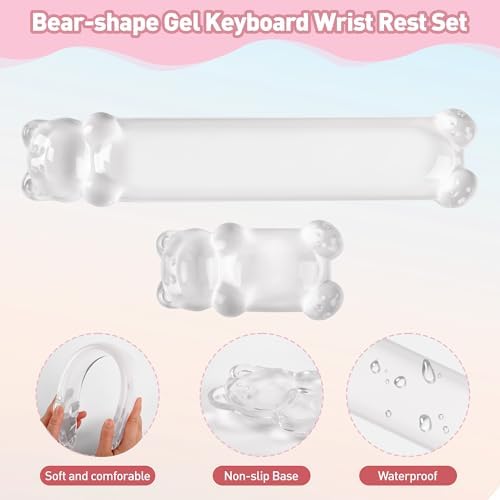 Gel Keyboard and Mouse Wrist Rest Set, Wrist pad for Computer Keyboard