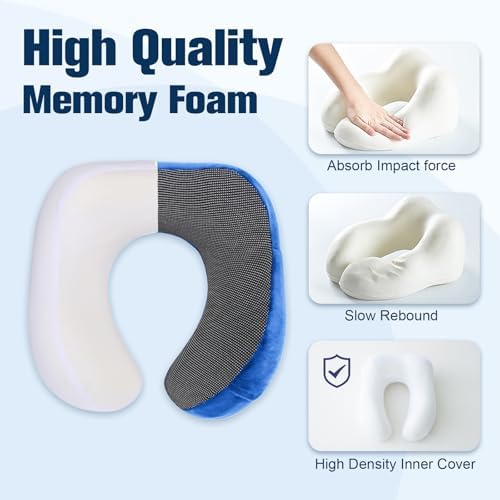 Cirorld Neck Pillow for Traveling, Travel Pillows for Airplanes Dark Blue