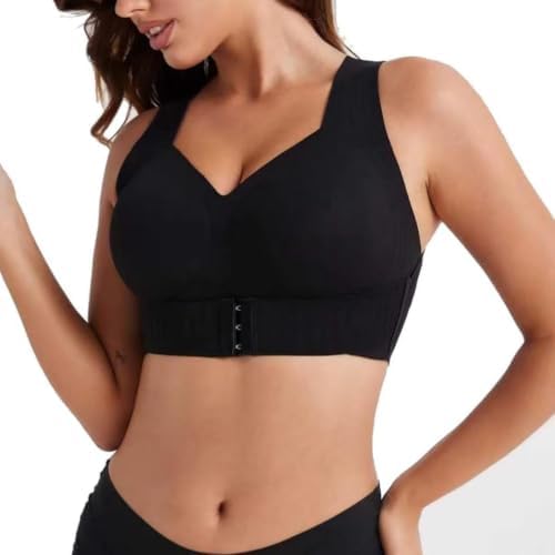 Posture Bra for Women Cross Back Front Closure Wireless Posture Support Bra