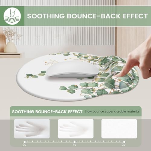 iLeadon Mouse Pad with Wrist Rest Set,Ergonomic Mousepad with Wrist Support