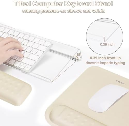 MOSISO Keyboard Stand&Wrist Rest Support for Keyboard &Mouse Pad Set