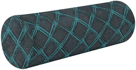 Bolster Pillow for Legs Massage Table Neck Roll Pillow Form Kids Round Pillow Roller Pillow for Back Lumbar Roll Support Pillow Argyle Plaid Darkturquoise