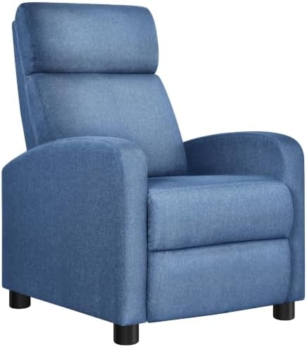 Yaheetech Recliner Chair with 3 Adjustable Angles Armchair Light Blue