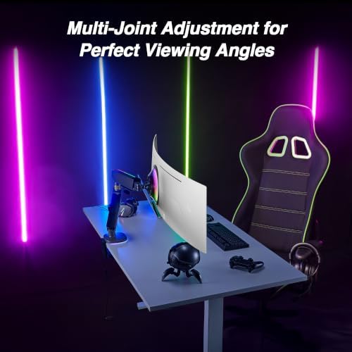 AVLT Single 27”-45” RGB Gaming Monitor Arm Desk Mount -Black