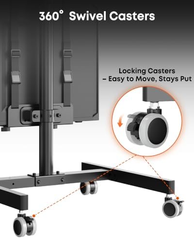 Mobile Computer Workstation Cart for 17''-32” Screens, 3-in-1