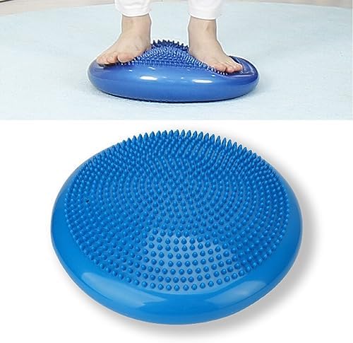 Inflated Wobble Cushion, Balance Training, Inflated Core Strengthening Balance Disc, Disc, Stability Sensory Wiggle Disc to Improve Sitting Posture(Pink and blue are shipped randomly)