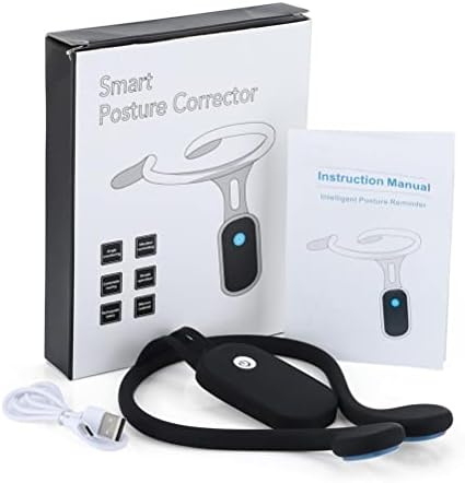 Intelligent Posture Corrector and Trainer for Back, Neck, Hanging Necks Trainer Rechargeable Silicone Automatic Induction Smart Posture Corrector for Women Men,Necks Back Brace