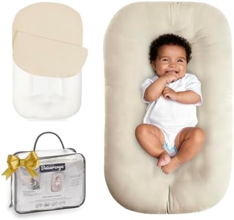 Baby Lounger Newborn 0-24 Months, Home and Travel Infant Cushion-Coffee