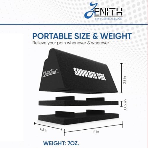 Zenith Cervical Traction Orthotic Chiropractic Neck Corrector 3-in-1 Device for Stretching Forward Head Posture Physical Therapy & Pain Relief