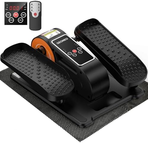 Under Desk Elliptical Machine, Electric Elliptical Leg Exerciser for Senior, Quiet and Compact Electric Seated Pedal Exerciser for Home with Monitor, Remote Control and 12 Adjustable Speeds
