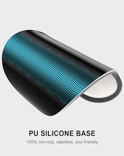 Auhoahsil Ergonomic Mouse Pad with Wrist Rest, Comfortable Silicone Non-Slip Computer Pain Relief Gel Mouse Mat with Wrist Support for Gaming, Work, Office, Women & Men, Cute Pattern, Gray Beige