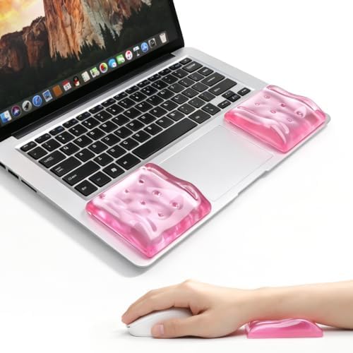 Ergonomic Gel Wrist Rests for Laptop 2pcs - Pink