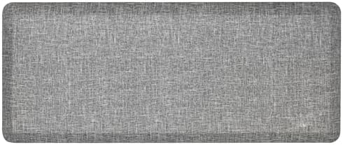 Anti Slip 3/4 inchs Anti Fatigue Kitchen Floor Mat, Ergonomic Comfort Standing Mat, Waterproof Kitchen Runner for Home, Kitchen, Office, Laundry, Garage (Light Gray, 24" x 70" -0.75")